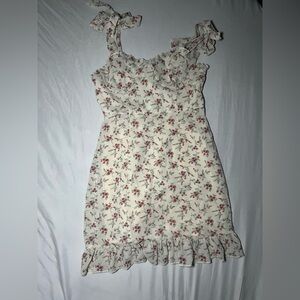 beige floral forever 21 dress